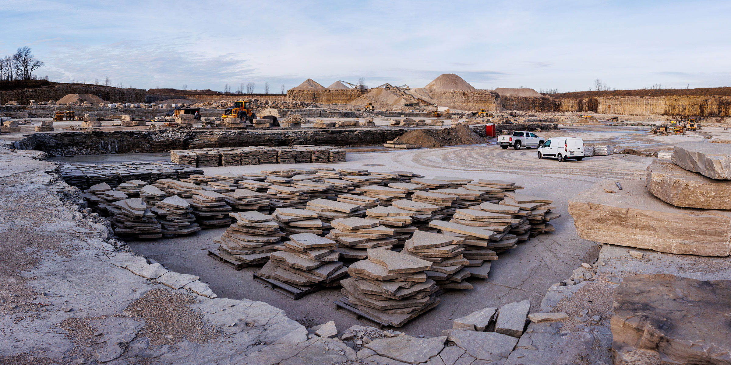 overlooking the Rademann stone quarry