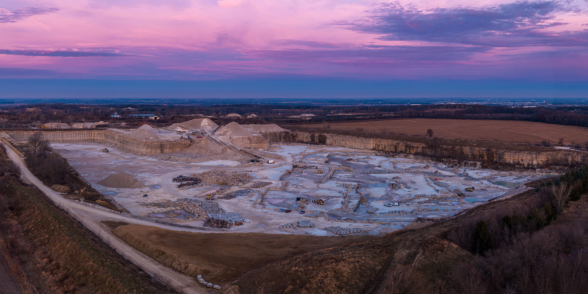 Rademann Stone quarry at sunrise
